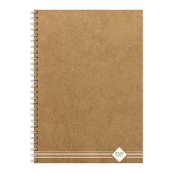 Agenda de bureau à spirale Ecokraft 17 x 24 cm