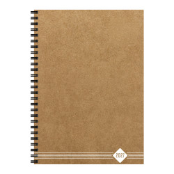Agenda de bureau à spirale Ecokraft 17 x 24 cm