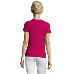 Tee-shirt femme couleur Sol's® Régent marquage Octobre Rose inclus