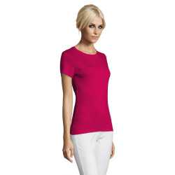 Tee-shirt femme couleur Sol's® Régent marquage Octobre Rose inclus