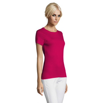 Tee-shirt femme couleur Sol's® Régent marquage Octobre Rose inclus