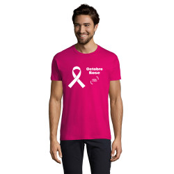 Tee-shirt homme couleur Sol's® Impérial marquage Octobre Rose inclus