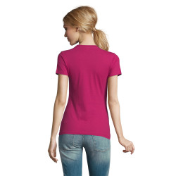 Tee-shirt femme couleur Sol's® Impérial marquage Octobre Rose inclus
