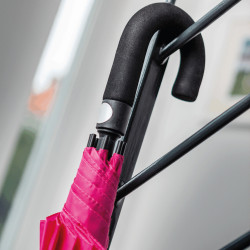 Parapluie golf ouverture automatique rose foncé marquage Octobre Rose
