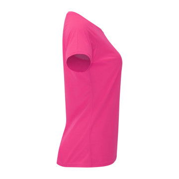 Tee-shirt de sport respirant femme Roly® Bahrain marq Octobre Rose