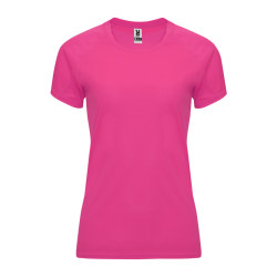 Tee-shirt de sport respirant femme Roly® Bahrain marq Octobre Rose