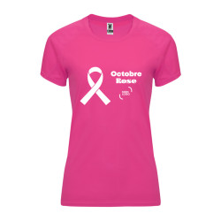 Tee-shirt de sport respirant femme Roly® Bahrain marq Octobre Rose