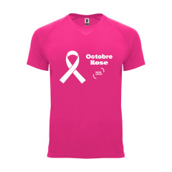 Tee-shirt de sport respirant homme Roly® Bahrain marq Octobre Rose