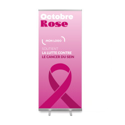 Roll-up 85 x 200 cm marquage Octobre Rose inclus