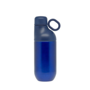Bouteille isotherme 500 mL avec gobelet en acier inoxydable recyclé