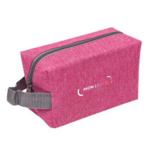 Trousse de toilette en rPET rose foncé