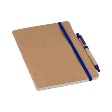 Carnet A5 en carton recyclé avec stylo