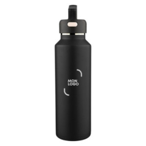 Bouteille isotherme en acier recyclé 600 mL avec boutons pression