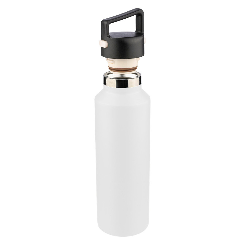 Bouteille isotherme en acier recyclé 600 mL avec boutons pression