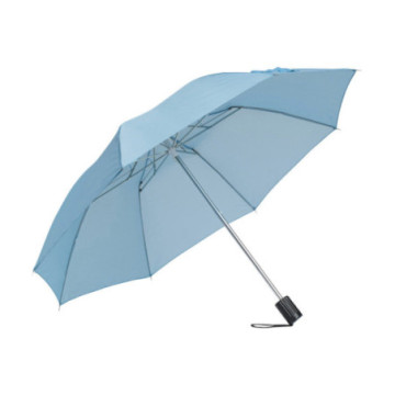 Parapluie pliable ouverture & fermeture manuelles bleu clair