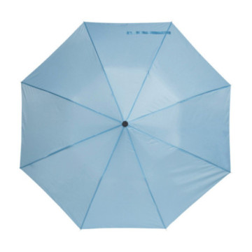 Parapluie pliable ouverture & fermeture manuelles bleu clair