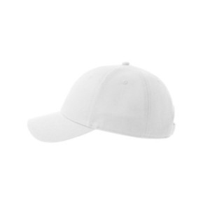 Casquette en coton bio et polyester recyclé 6 pans Atlantis® blanche