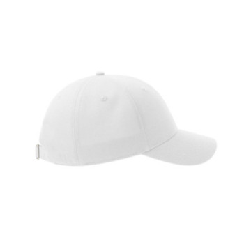 Casquette en coton bio et polyester recyclé 6 pans Atlantis® blanche