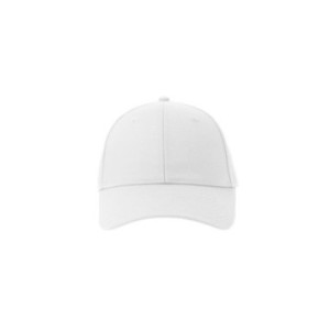 Casquette en coton bio et polyester recyclé 6 pans Atlantis® blanche