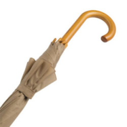 Parapluie canne ouverture automatique beige