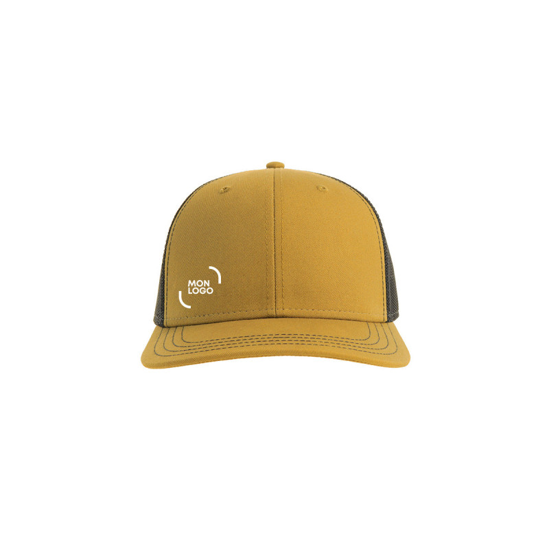 Casquette trucker 6 pans en coton bio et recyclé Atlantis® couleur