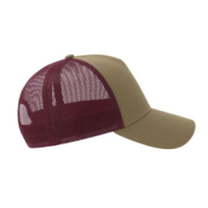 Casquette trucker 5 pans en coton bio et recyclé Atlantis® couleur