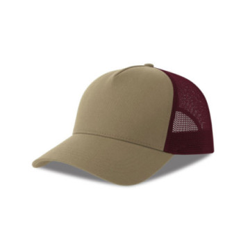 Casquette trucker 5 pans en coton bio et recyclé Atlantis® couleur