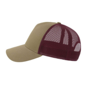 Casquette trucker 5 pans en coton bio et recyclé Atlantis® couleur
