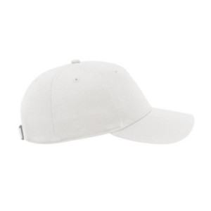 Casquette 5 pans en coton bio et polyester recyclé Atlantis® blanche