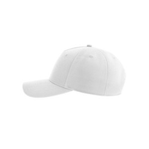 Casquette 5 pans en polyester recyclé Atlantis® blanche