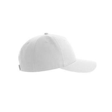 Casquette 5 pans en polyester recyclé Atlantis® blanche