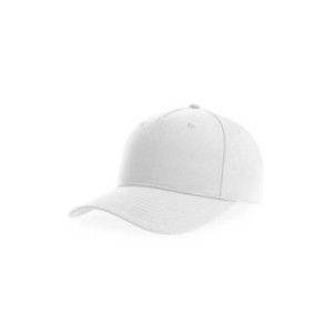 Casquette 5 pans en polyester recyclé Atlantis® blanche
