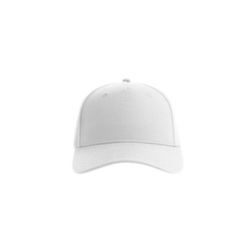Casquette 5 pans en polyester recyclé Atlantis® blanche