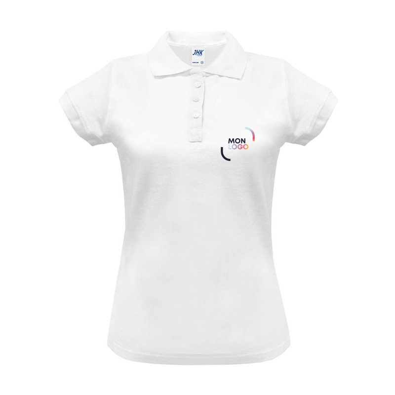 Polo femme JHK® JK211 blanc
