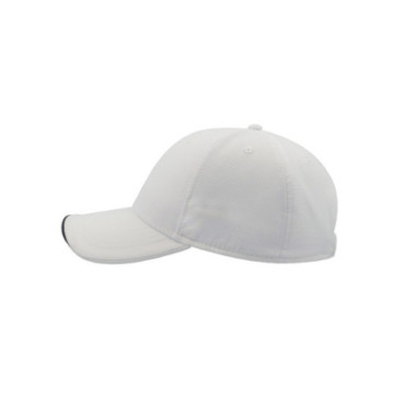Casquette 6 pans en polyester recyclé Atlantis® blanche