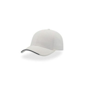 Casquette 6 pans en polyester recyclé Atlantis® blanche