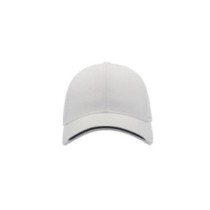 Casquette 6 pans en polyester recyclé Atlantis® blanche