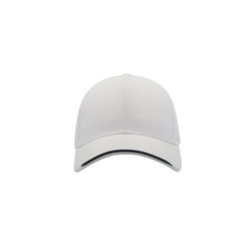 Casquette 6 pans en polyester recyclé Atlantis® blanche