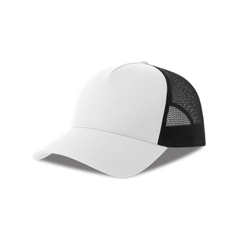 Casquette trucker 5 pans en coton bio et recyclé Atlantis® blanche