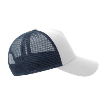 Casquette trucker 5 pans en coton bio et recyclé Atlantis® blanche