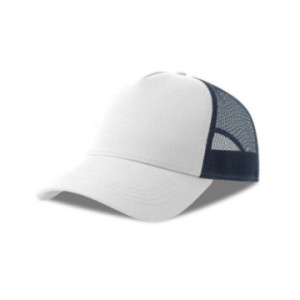 Casquette trucker 5 pans en coton bio et recyclé Atlantis® blanche