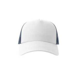Casquette trucker 5 pans en coton bio et recyclé Atlantis® blanche