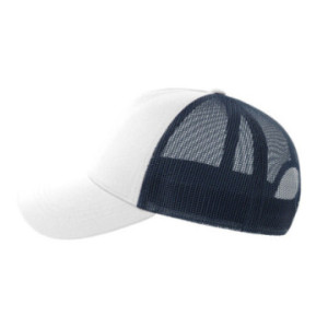 Casquette trucker 5 pans en coton bio et recyclé Atlantis® blanche