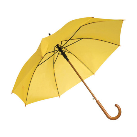 Parapluie canne ouverture automatique jaune