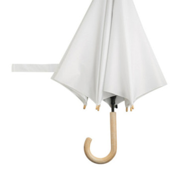 Parapluie canne en rPET ouverture automatique blanc