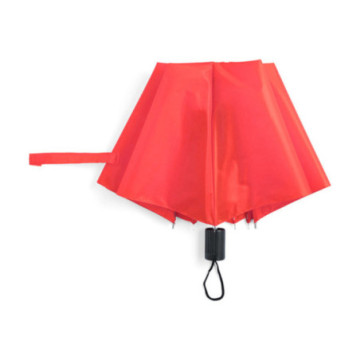 Parapluie pliable ouverture & fermeture manuelles rouge