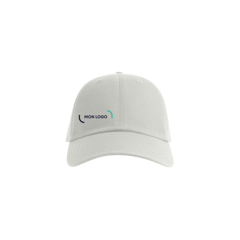Casquette 6 pans en coton bio et recyclé Atlantis® blanche