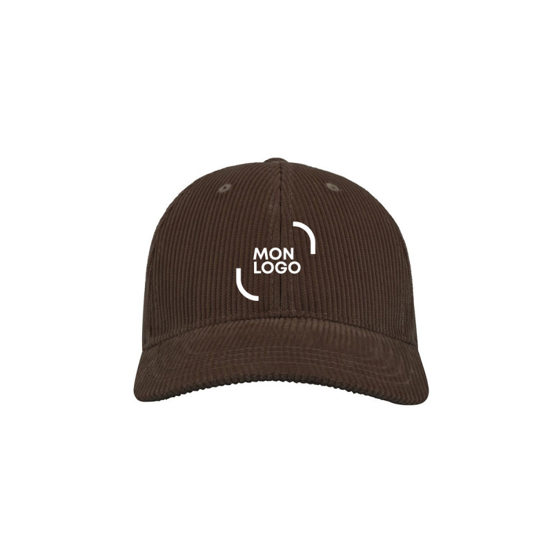 Casquette 6 pans en polyester recyclé velours côtelé Atlantis®
