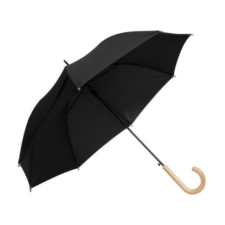 Parapluie canne en rPET ouverture automatique noir