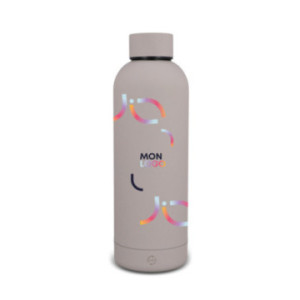 Bouteille isotherme en acier inoxydable recyclé toucher gomme 500 mL
